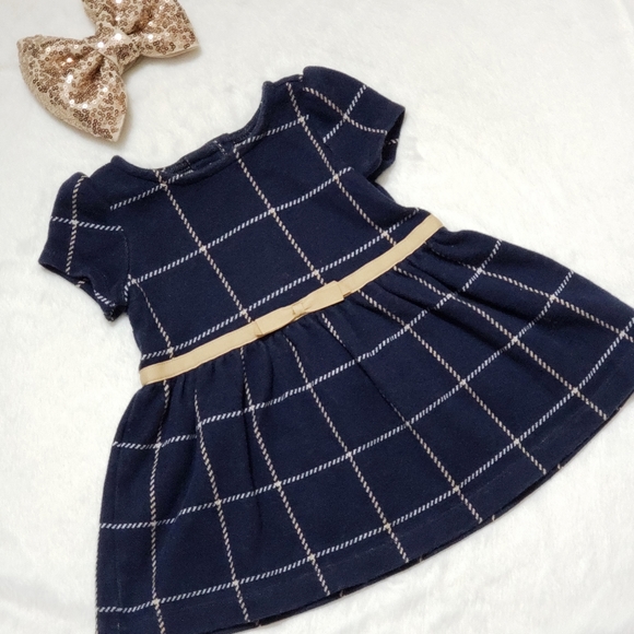 Janie and Jack Navy Dress with Gold Detail - Picture 4 of 8
